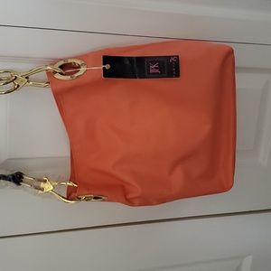JPK Paris 75 Bucket Canvas Coral Purse
